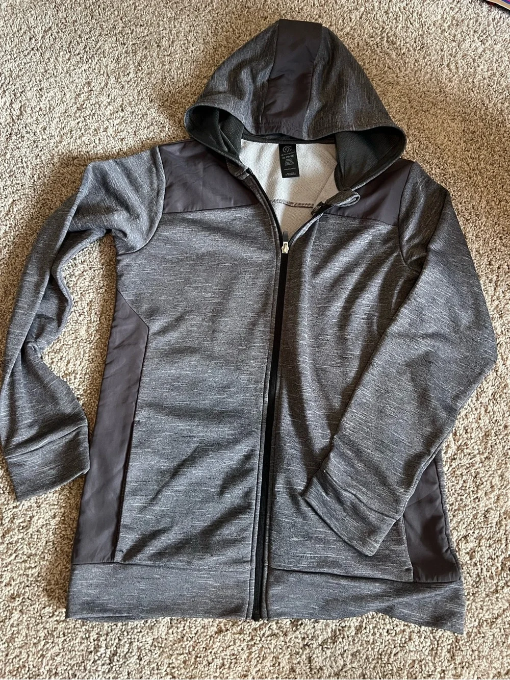 Champion Women's Gray Hooded Zip Jacket